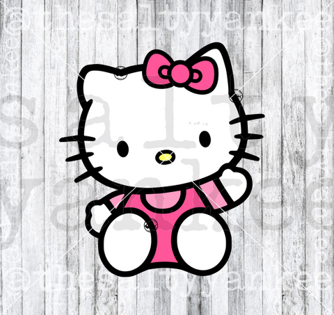 Cute Kitty Sitting Svg And Png File Download Downloads