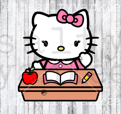 Cute Kitty Student Svg And Png File Download Downloads