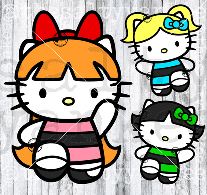 Cute Kitty Super Girls Svg And Png File Download Downloads