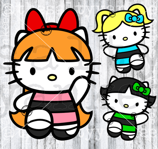 Cute Kitty Super Girls Svg And Png File Download Downloads
