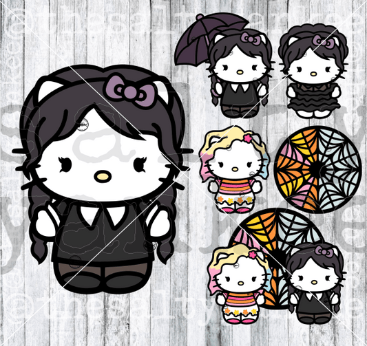 Cute Kitty Wednesday Full Bundle Svg And Png File Download Downloads