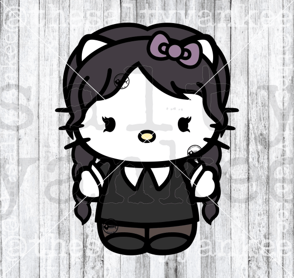 Cute Kitty Wednesday Full Bundle Svg And Png File Download Downloads