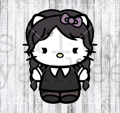 Cute Kitty Wednesday Full Bundle Svg And Png File Download Downloads