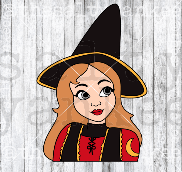 Dani In Witch Costume Svg And Png File Download Downloads