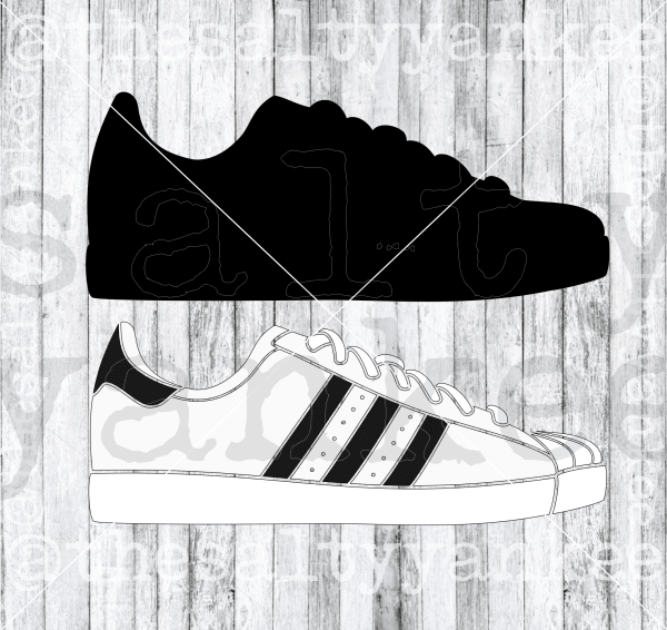 Double Sided Tennis Shoe Svg And Png File Download Downloads