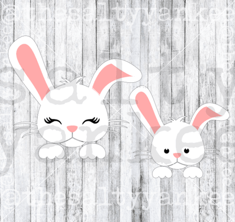 Easter Bunnies Boy And Girl Svg Png File Download