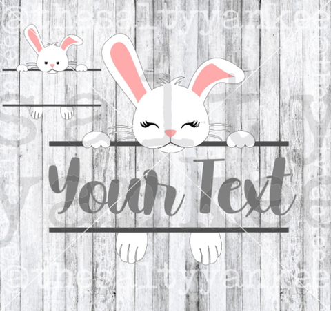 Easter Bunnies Monogram Blank Boy And Girl Svg Png File Download