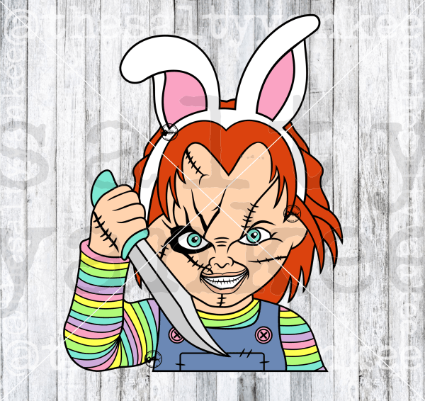Easter Chucky The Doll Horror Movie Inspired Svg And Png File Download Downloads