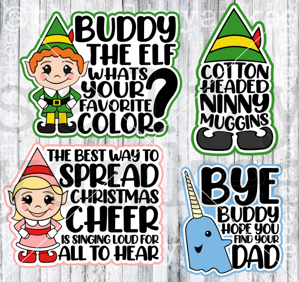Elf Characters And Quotes Svg Png File Download Downloads