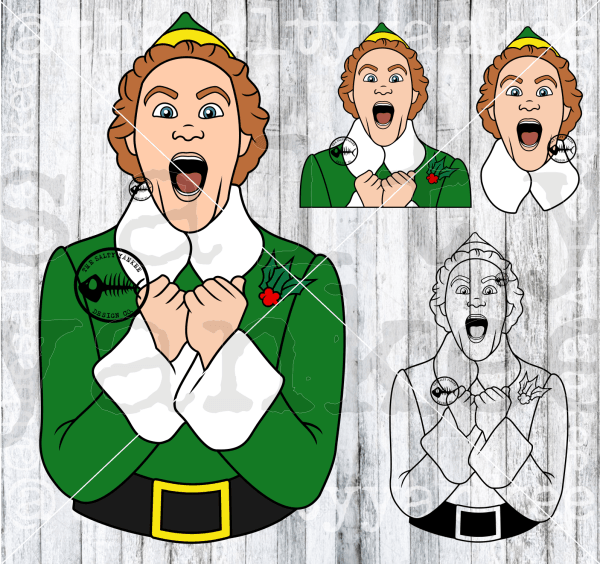 Elf Omg Santa! I Know Him! Svg And Png File Download Downloads