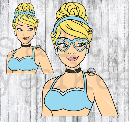 Fairytale Princess In Swimsuit Svg And Png File Download Downloads