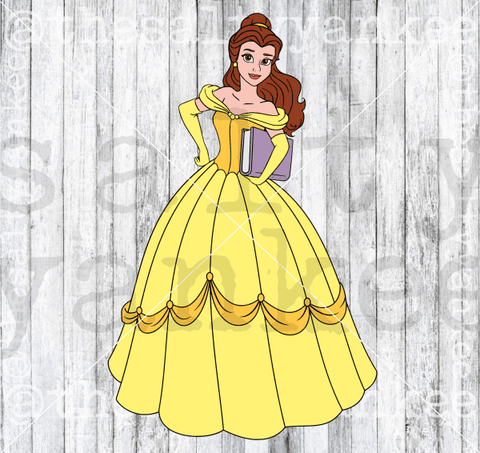 Fairytale Princess With Book Svg And Png File Download Downloads