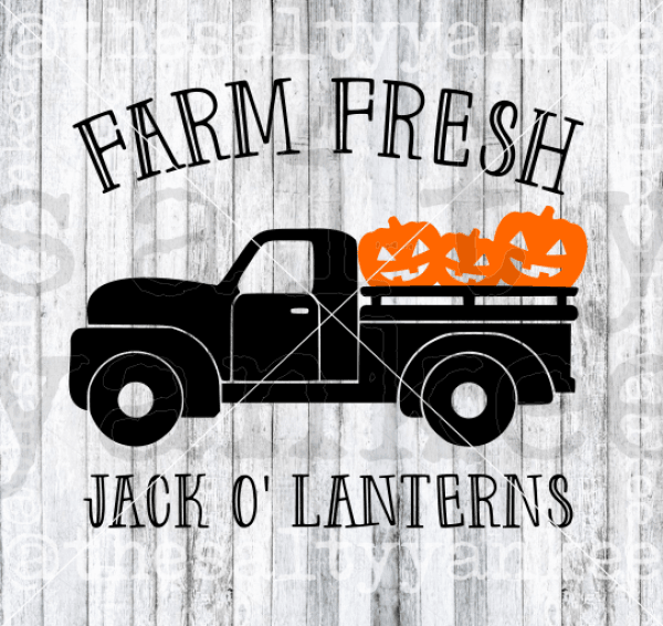 Farm Fresh Jack o Lanterns Fall Autumn SVG and PNG File Download