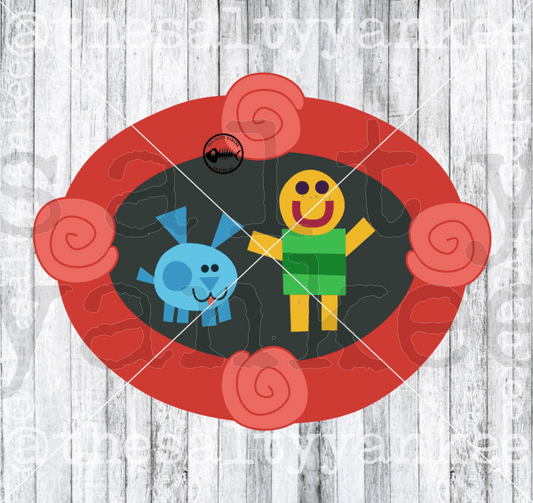 Felt Dog And Friend In Frame Svg Png File Download Downloads