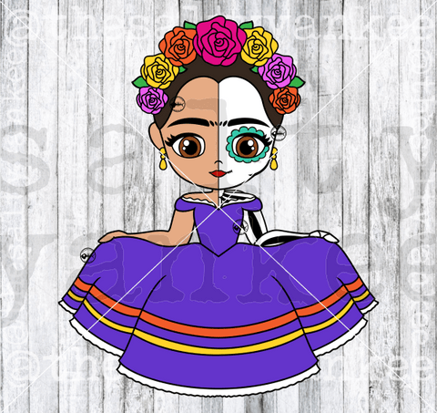 Frida Kahlo Halved Svg And Png File Download Downloads