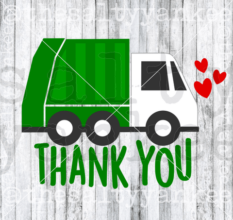 Garbage Truck Thank You Sanitation Workers Svg And Png File Download Downloads