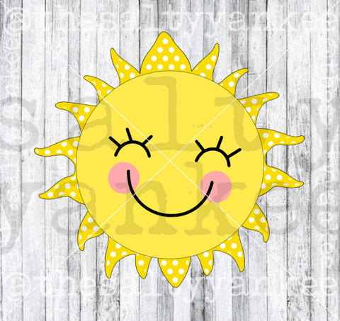 Happy Face Sun Svg And Png File Download Downloads