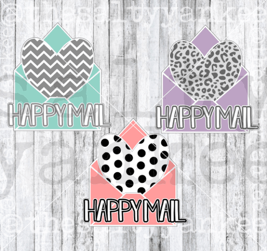 Happy Mail Envelopes Leopard Polka Dot Chevron Svg And Png File Download Downloads