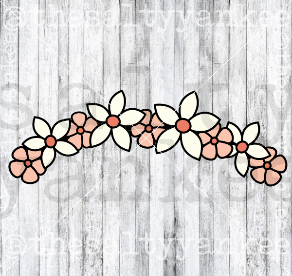 Hippie Flower Crown SVG and PNG File Download – The Salty Yankee