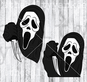 Horror Movie Ghost With Knife Svg And Png File Download Downloads