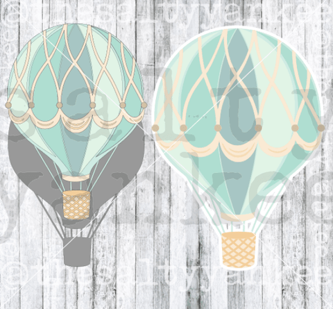 Hot Air Balloon Layered Svg And Png File Download