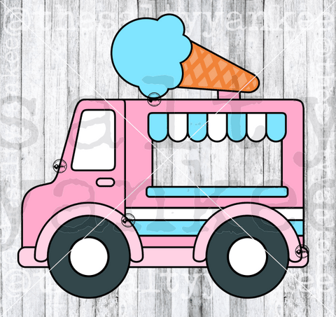 Ice Cream Truck Svg And Png File Download Downloads