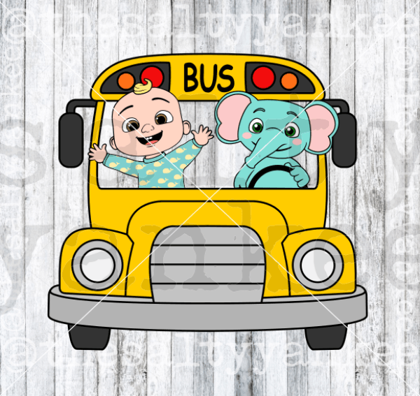 Kids Program Inspired School Bus Front Facingsvg And Png File Download Svg Downloads