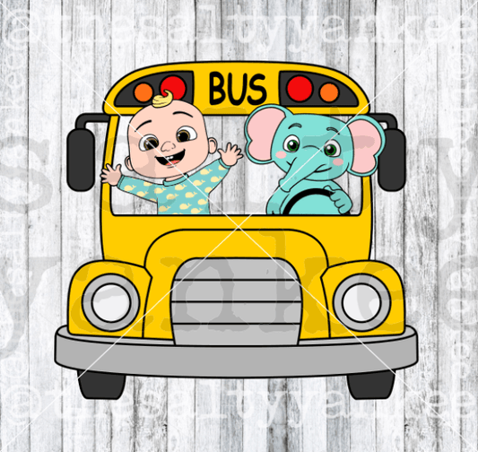 Kids Program Inspired School Bus Front Facingsvg And Png File Download Svg Downloads