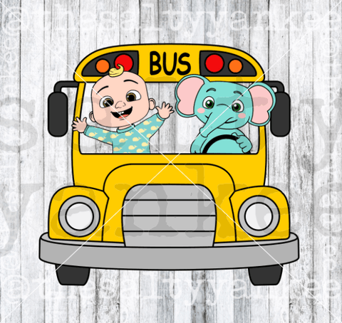 Kids Program Inspired School Bus Front Facingsvg And Png File Download Svg Downloads