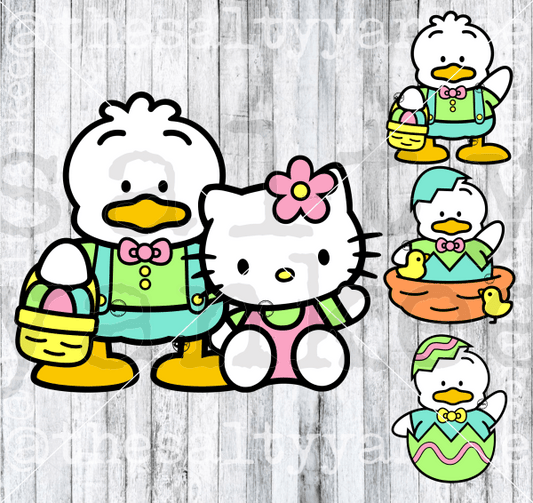 Kitty Friends Easter Svg And Png File Download Downloads