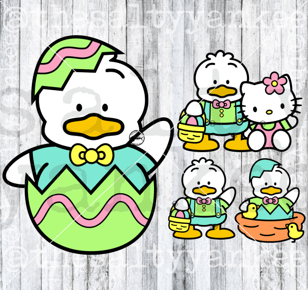 Kitty Friends Easter Svg And Png File Download Downloads