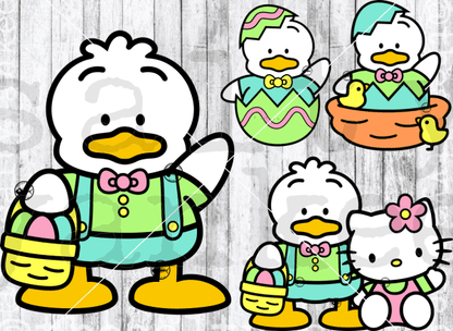 Kitty Friends Easter Svg And Png File Download Downloads