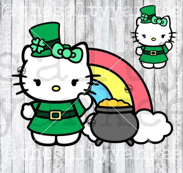 Kitty Friends Saint Patricks Day Bundle Svg And Png File Download Downloads