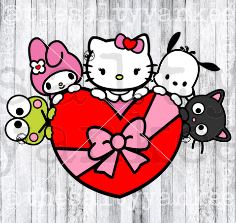 Kitty Friends Valentine Svg And Png File Download Downloads