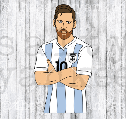 Lionel Messi Soccer Player Svg And Png File Download Downloads
