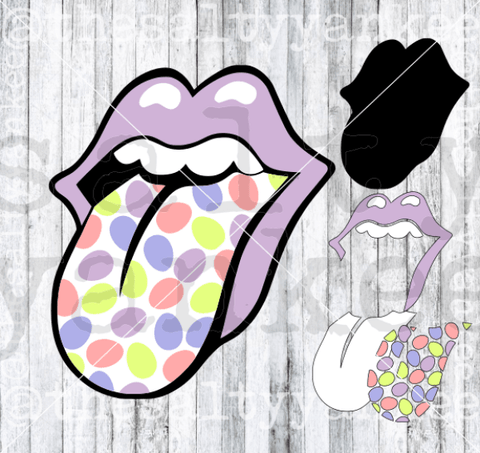 Lips And Tongue Clipart Easter Eggs Svg Png File Download Downloads