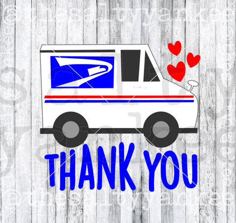 Mail Truck Thank You Postal Workers Svg And Png File Download Downloads