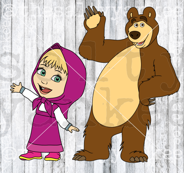 Masha And The Bear Svg Png File Download Downloads