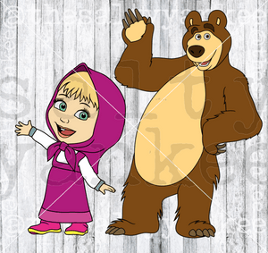 Masha And The Bear Svg Png File Download Downloads