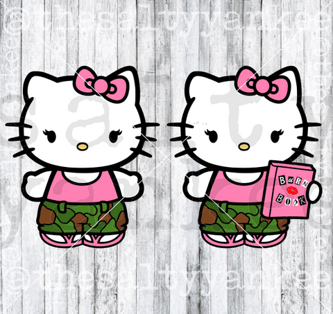 Mean Cute Kitty In Army Pants And Flip Flops Svg Png File Download Downloads