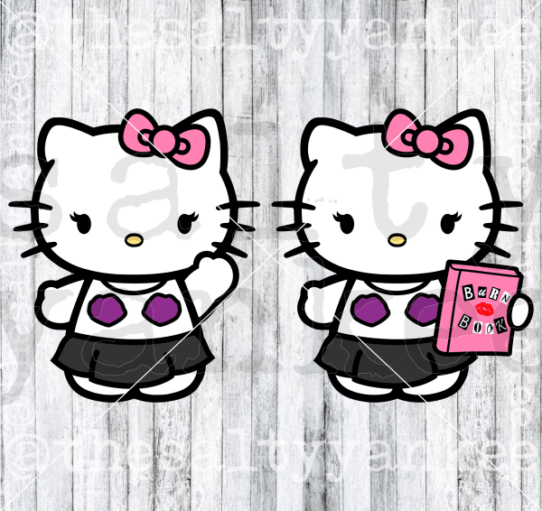 Mean Cute Kitty In Cutout Tank Top Svg And Png File Download Downloads