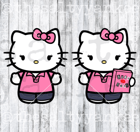 Mean Cute Kitty Oversized Pink Polo Svg And Png File Download Downloads