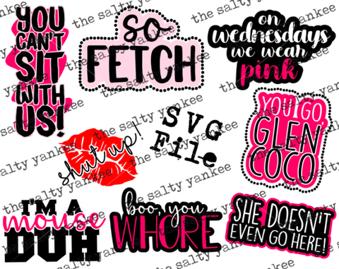 Mean Girls Inspired Movie Quotes Svg And Png File Download Downloads