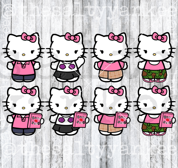 Mean Kitties Bundle Svg And Png File Download Downloads