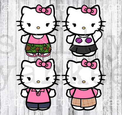 Mean Kitties Bundle Svg And Png File Download Downloads