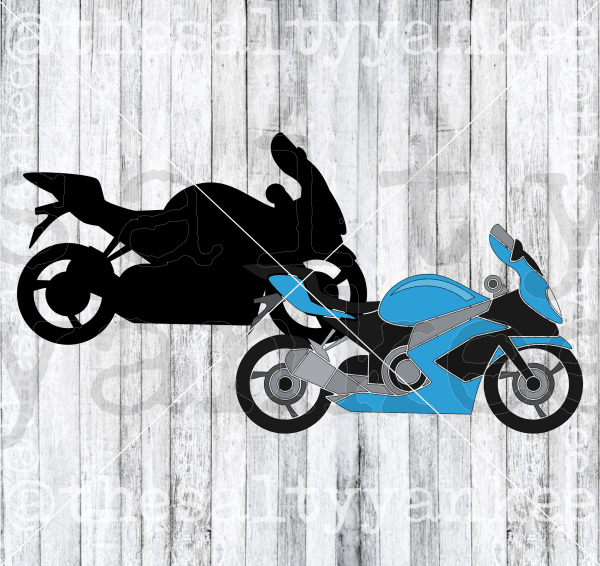 Motorcycle Sport Bike Svg And Png File Download Downloads