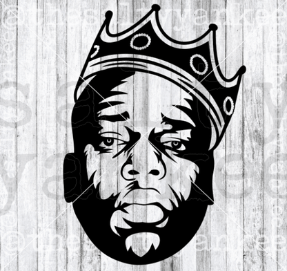 Notorious Big Biggie Smalls Crown Clipart Layered Svg And Png File Download