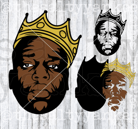 Notorious Big Biggie Smalls Crown Clipart Layered Svg And Png File Download