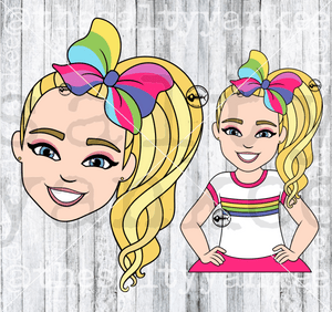 Ponytail Bow Girl Svg And Png File Download Downloads