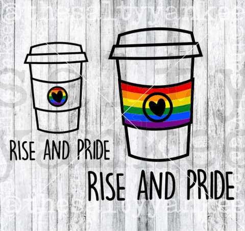 Pride Coffee To Go Cup Rise And Svg Png File Download